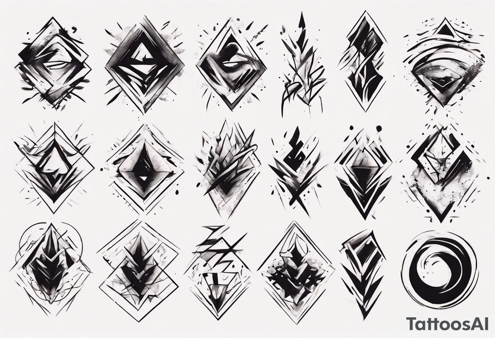 Brush stroke time tattoo idea