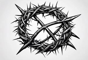Crown of thorns tattoo idea