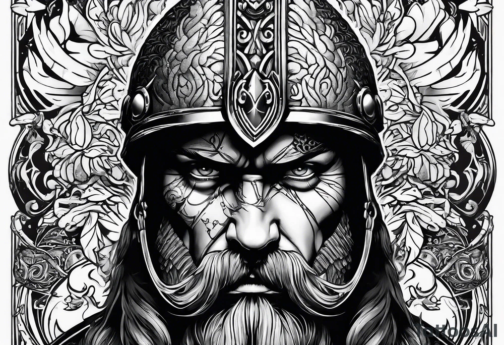 Irish warrior in battle tattoo idea