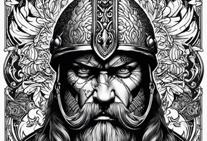 Irish warrior in battle tattoo idea