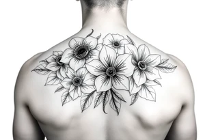 Flowers on your back woman tattoo idea