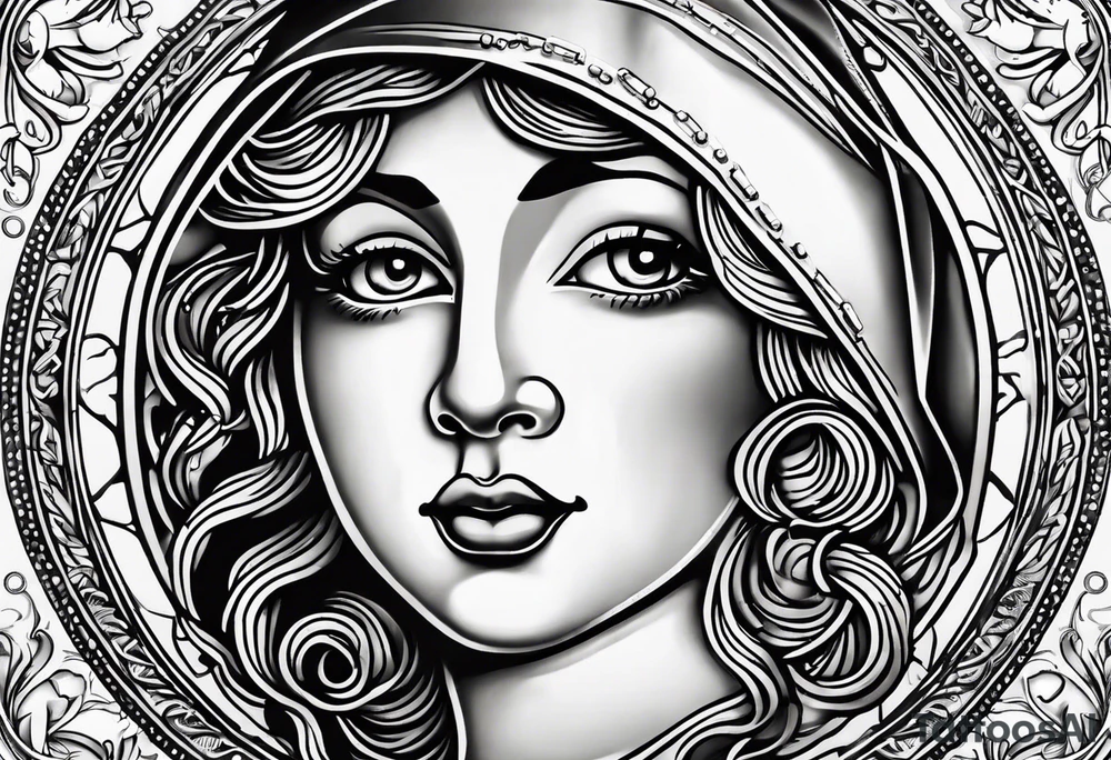 Lucky penny coin tattoo idea
