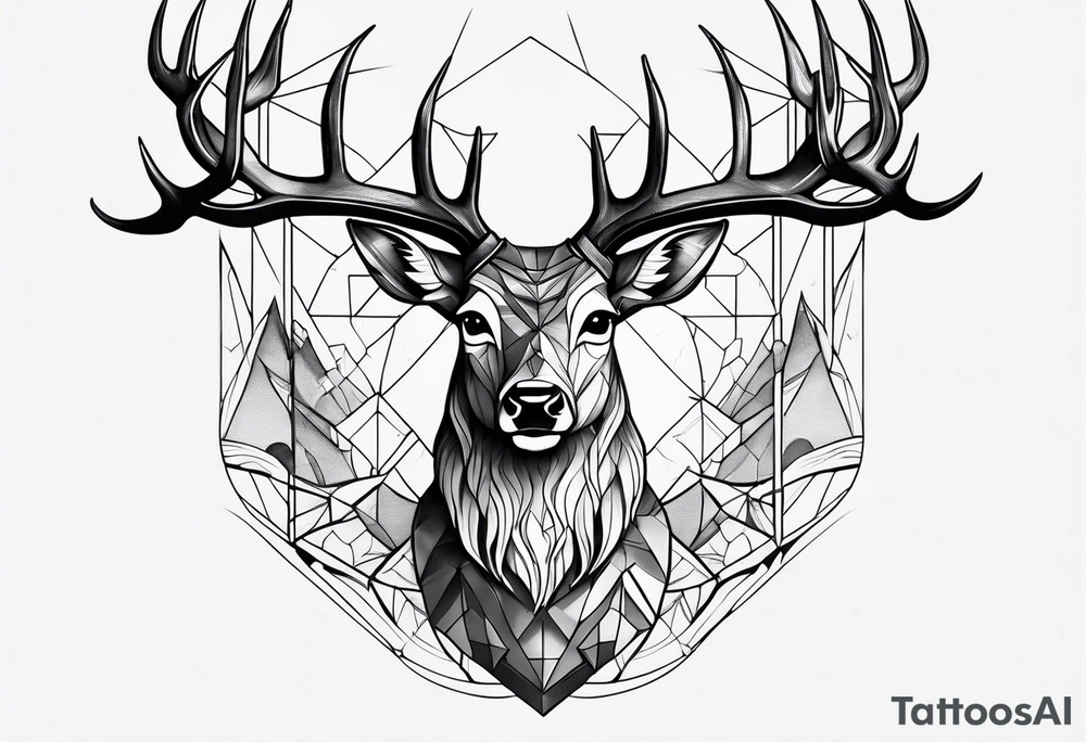 Friday the 13th, deer with antlers tattoo idea