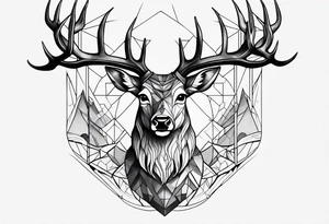 Friday the 13th, deer with antlers tattoo idea