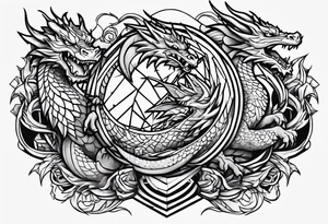 Variety dragons flash sheet tattoo idea