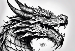 Fierce dragon, tattoo idea
