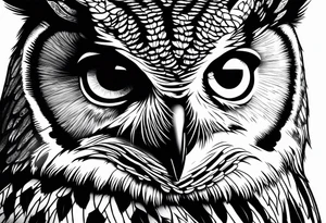 eastern screech owl tattoo idea