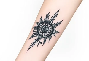 Ornamental Blackwork Von den Fingern über die ganze Hand bis zum Ellenbogen tattoo idea