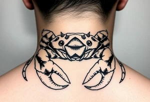 powerful majestic but vicious crab ready to defend or attack proudly showing off that a crab is the sign of a cancer tattoo idea
