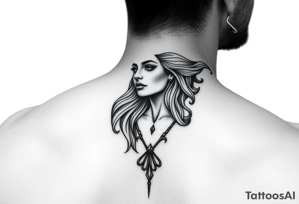 Hot saint Barbra tattoo idea