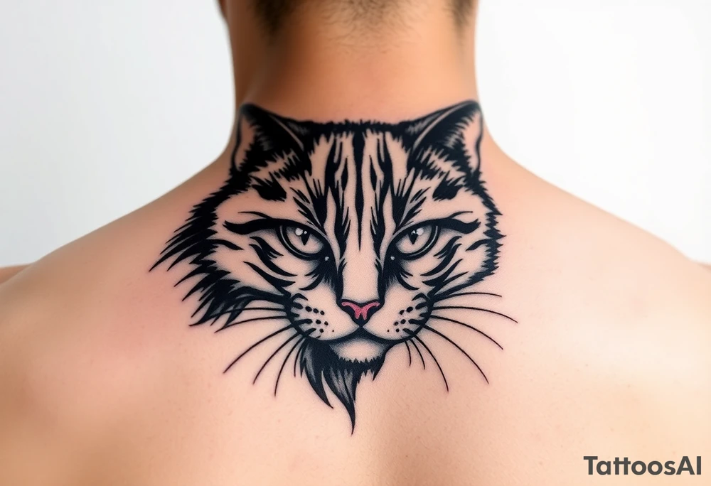 black cat tattoo idea