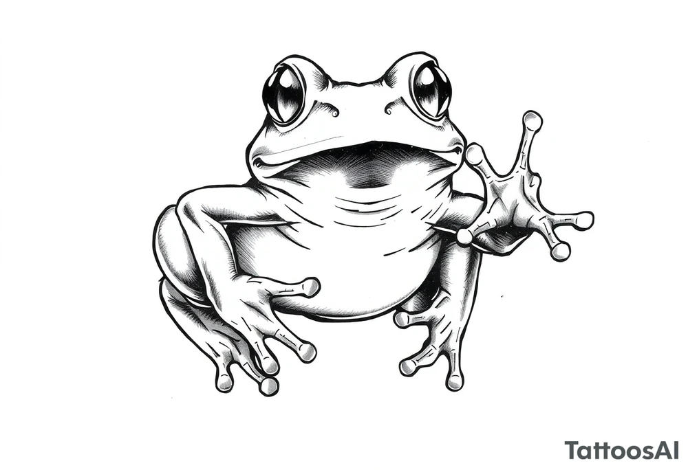 frog attack tattoo idea