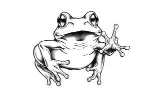 frog attack tattoo idea