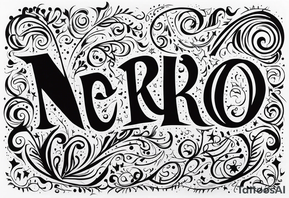 Word NERO tattoo idea