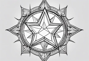 outline drawing of a star tattoo idea