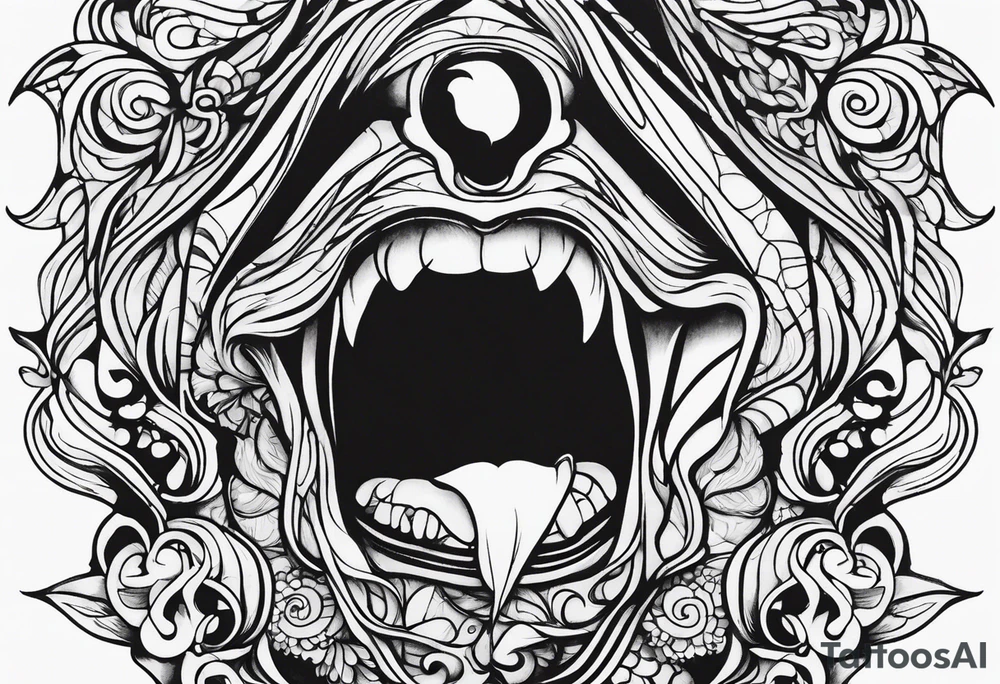 Scream tattoo stencil tattoo idea
