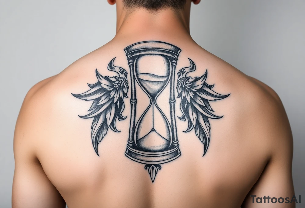 Knight and hourglass tattoo idea