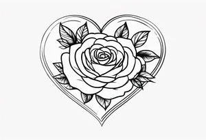 Rosa name with heart tattoo idea