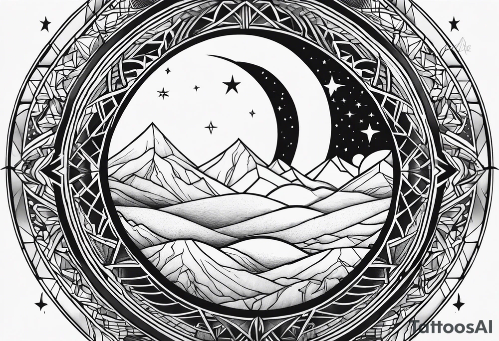 sacred moon tattoo idea