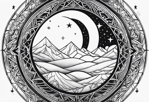 sacred moon tattoo idea