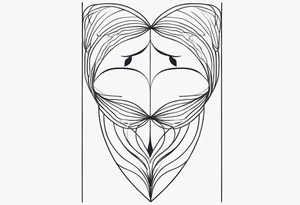 Fine line design. Visual representation of self-love tattoo idea