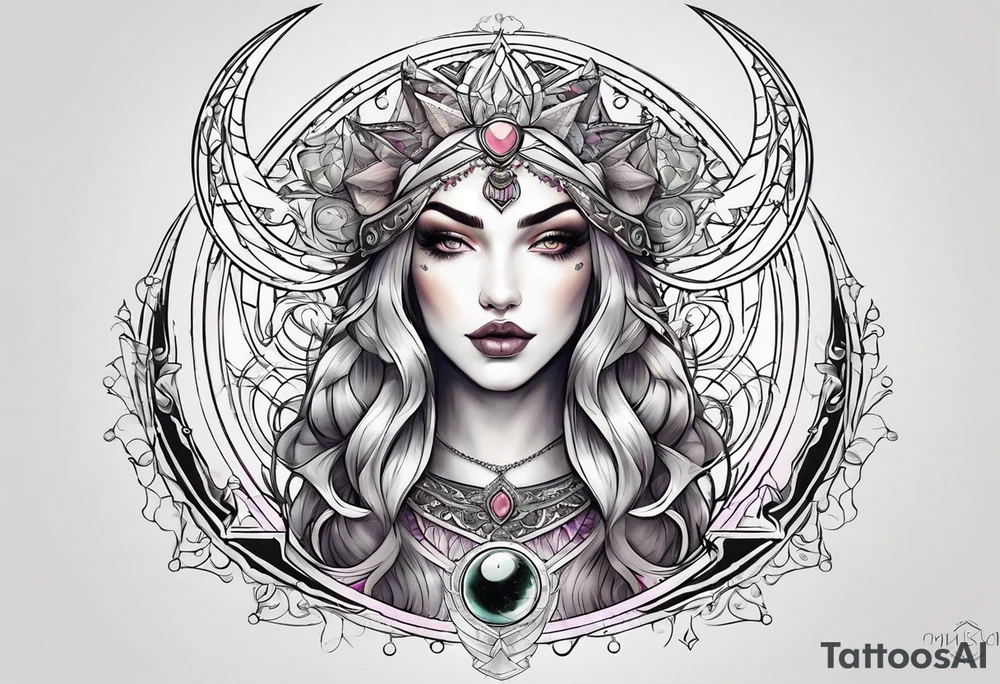 Manisha Lilith moon witch Crafts god tattoo idea