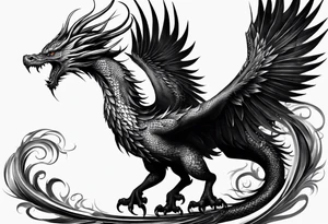 Phoenix dragon tattoo idea