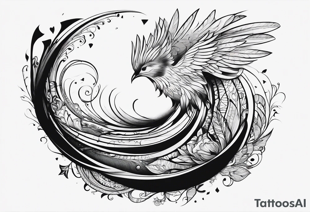 Minimalist design for a small tattoo with quote " never fold never back down" tattoo idea
