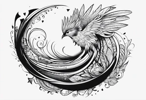 Minimalist design for a small tattoo with quote " never fold never back down" tattoo idea