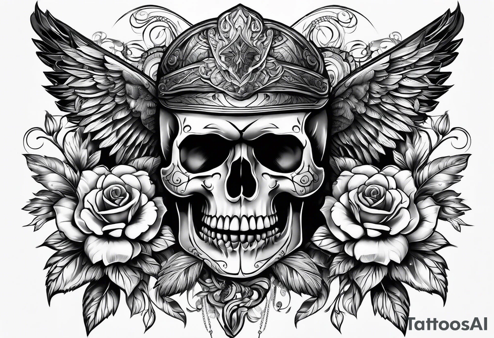 Skull tattoo idea