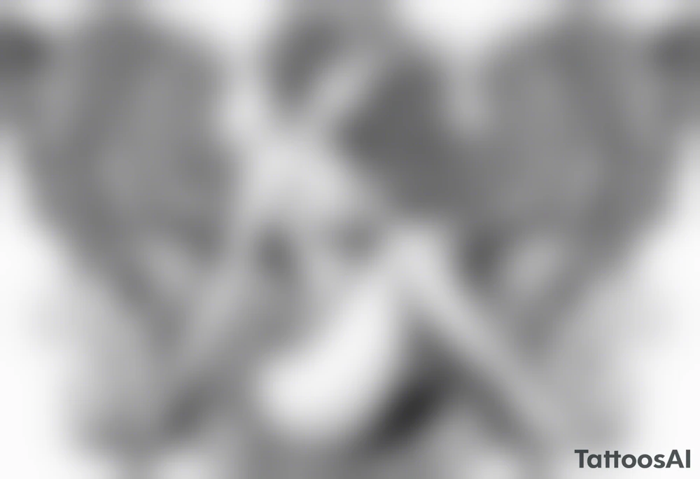 Beautiful angel in underwear tattoo idea