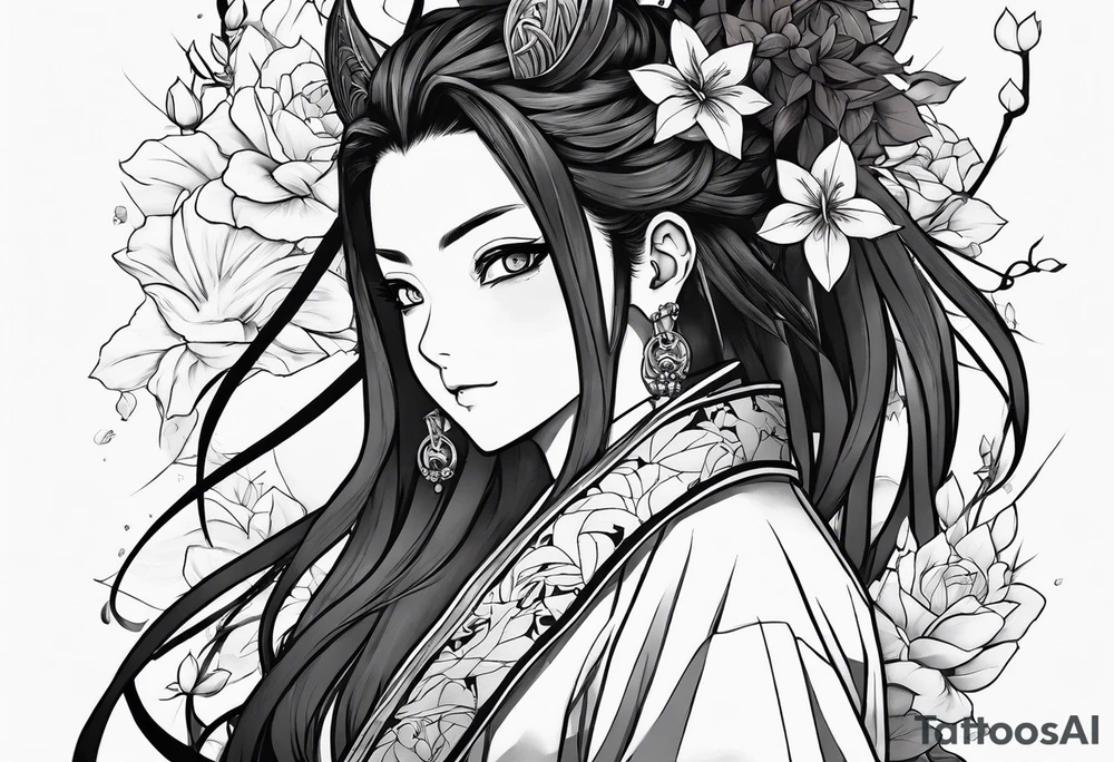 Nezuko demon slayer anime tattoo idea