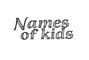 Names of kids tattoo idea