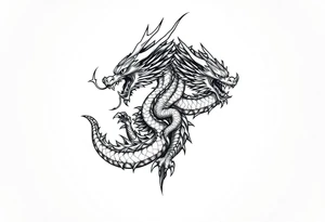 roaring dragons tattoo idea