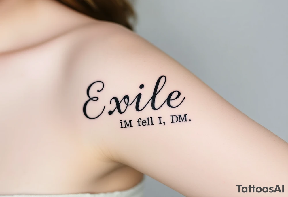 Exile in font IM Fell DW Pica tattoo idea