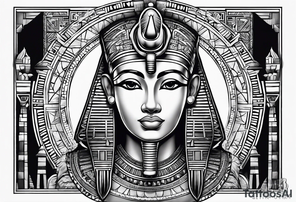 egyptian theme tattoo idea
