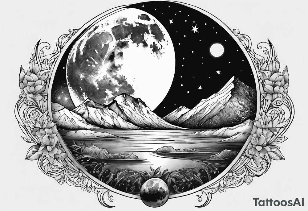 Moon phase tattoo idea