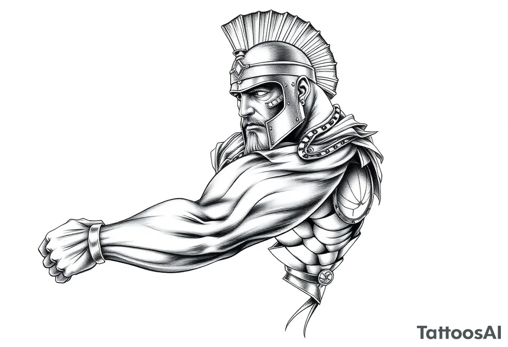 Roman gladiator tattoo idea