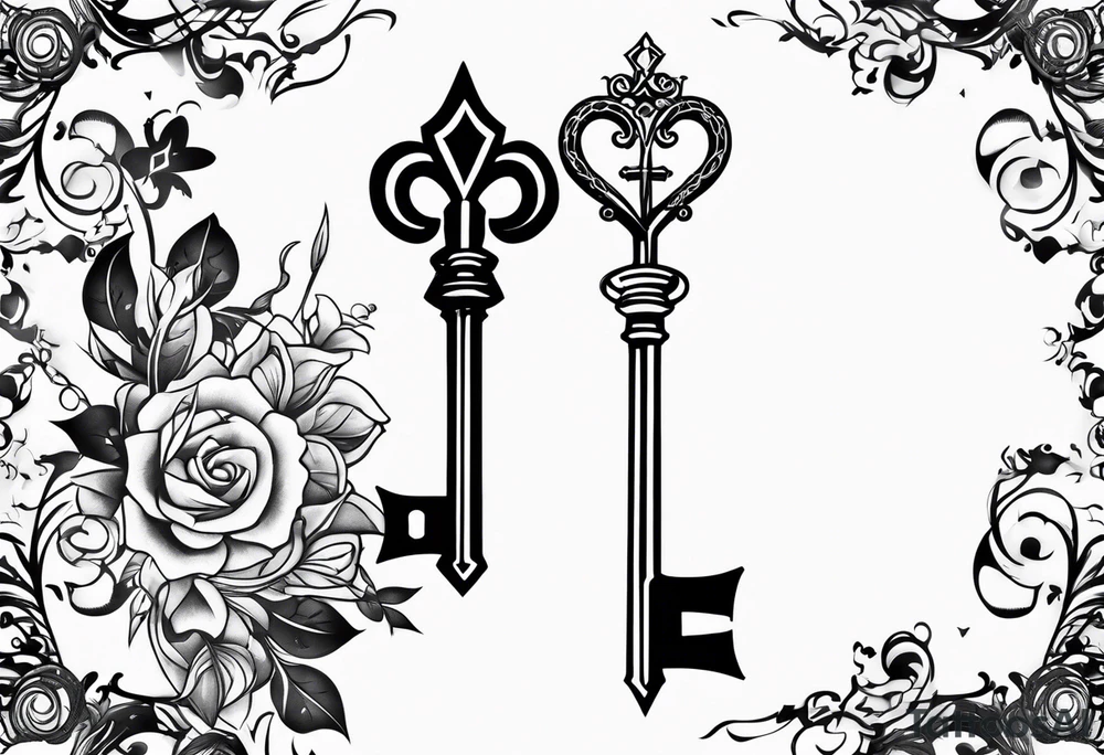 Kingdom hearts key blade tattoo idea