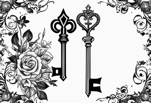 Kingdom hearts key blade tattoo idea