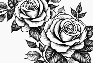 tiny roses tattoo idea