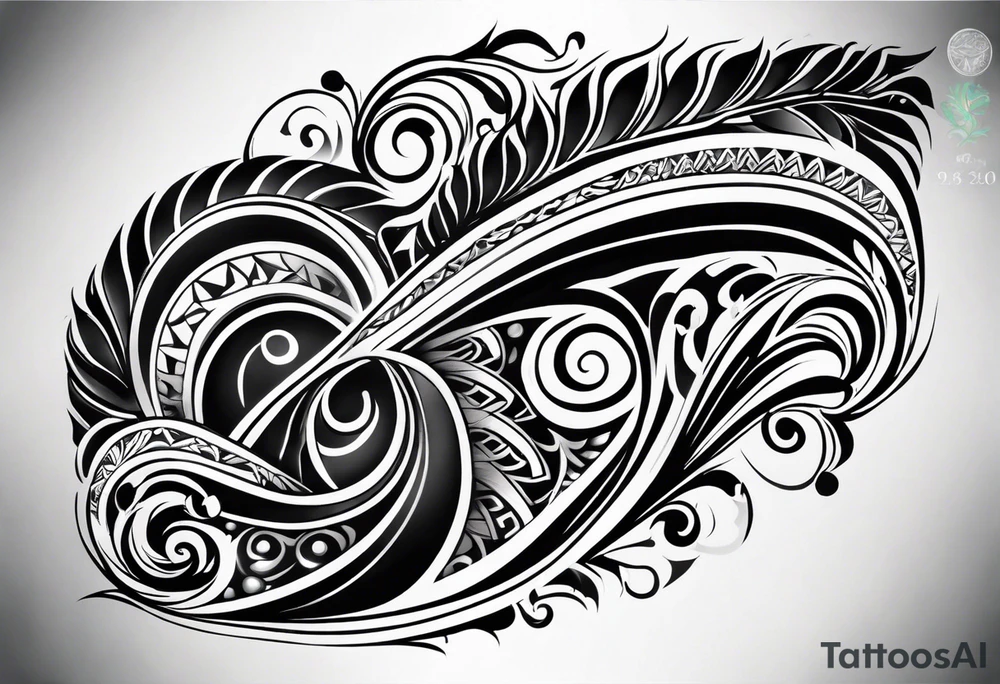 Tribal arm sleeve tattoo idea