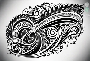Tribal arm sleeve tattoo idea