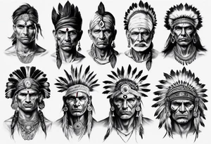 indian theme man face realistic tattoo idea