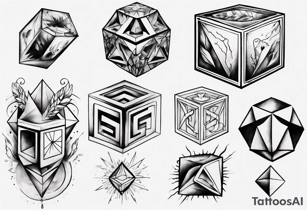 cubes tattoo idea