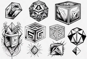 cubes tattoo idea