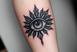 The eye of eren jaeger with titan marks after transforming tattoo idea