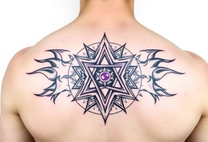 3D merkaba symbol colored light purple 
More options tattoo idea
