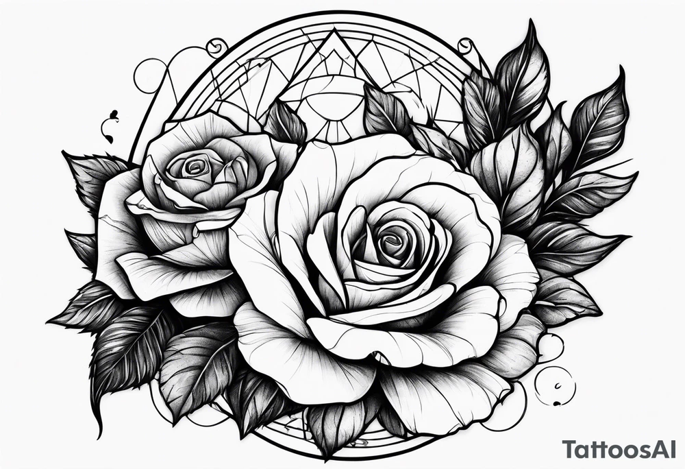 wilderness with roses tattoo idea