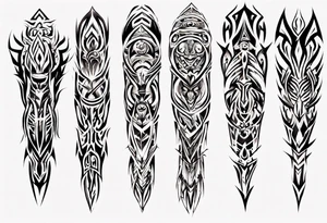 tribal full sleeve tattoo idea